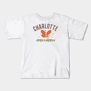 Charlotte, North Carolina Fall Kids T-Shirt